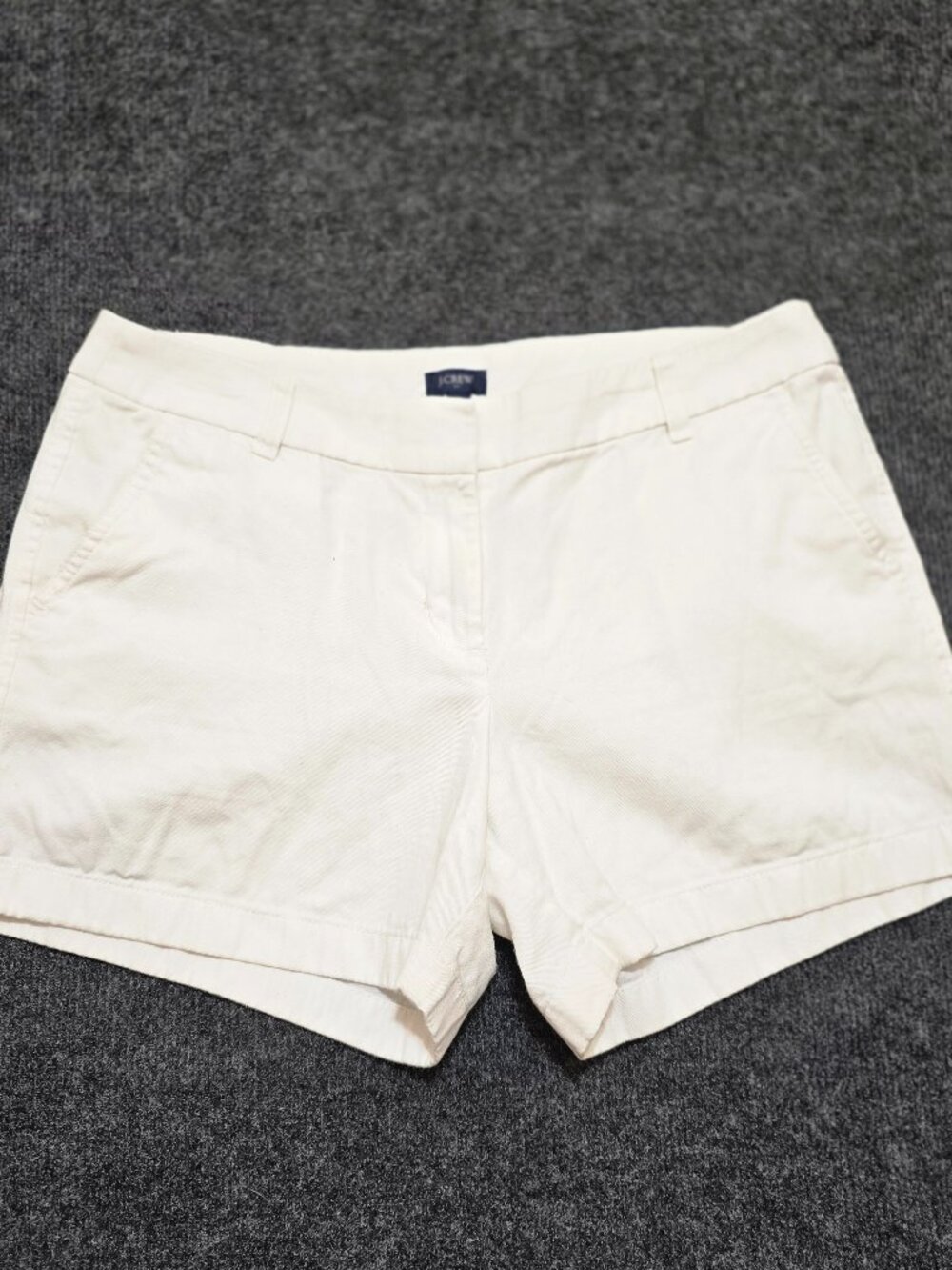 J.Crew Women’s White Shorts Size 10 – Classic Cotton Blend Summer Casual